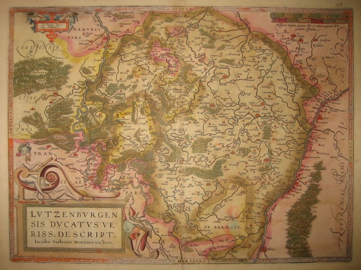 Ortelius Abraham (1528-1598) Lutzenburgensis Ducatus verissima descriptio 1603 Anversa, Jean Baptiste Vrients 